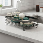 Folding Dish Drainer Rack with Non-Slip Feet