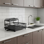 Folding Dish Drainer Rack with Non-Slip Feet