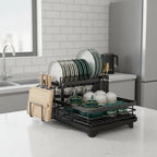 Folding Dish Drainer Rack with Non-Slip Feet
