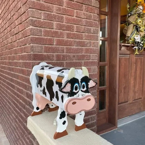 Animal-Shaped Metal Garden Letterbox with Red Flag