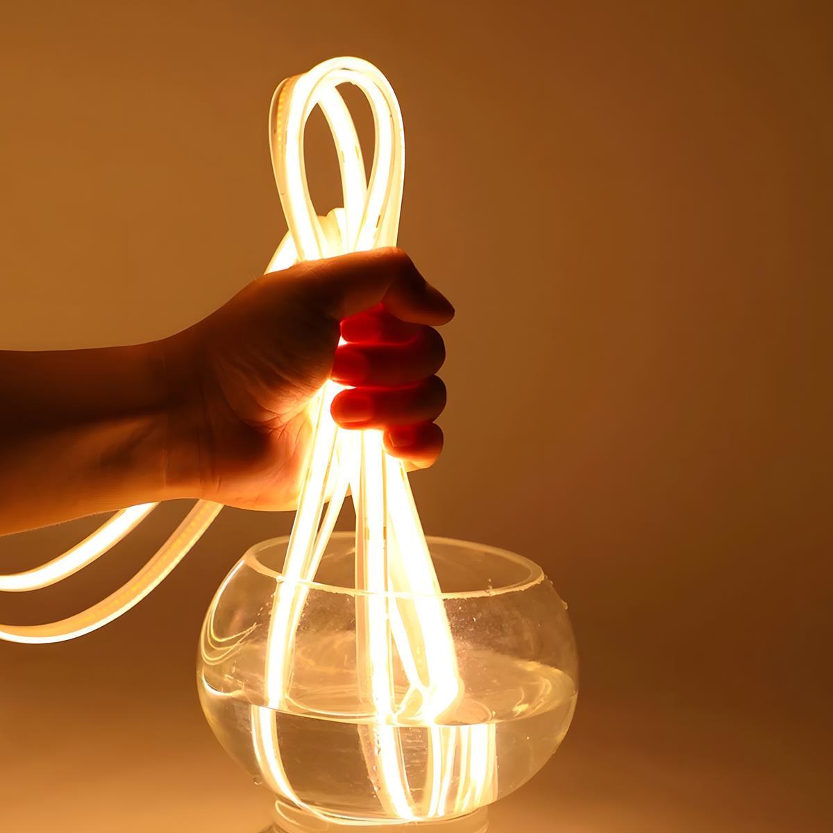 Solar LED Strip Light for Outdoors, IP65, Warm White 3000K