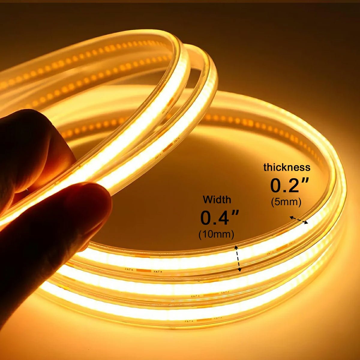 Solar LED Strip Light for Outdoors, IP65, Warm White 3000K