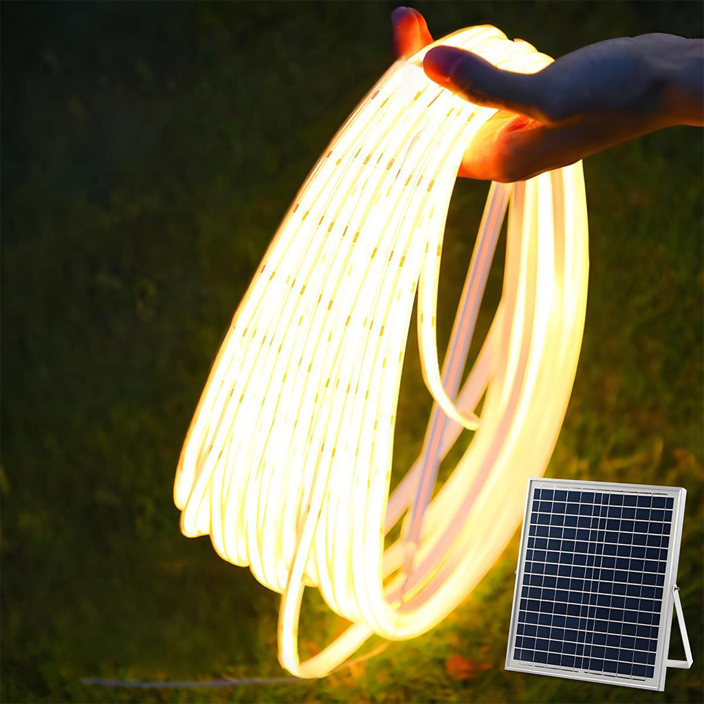 Solar LED Strip Light for Outdoors, IP65, Warm White 3000K
