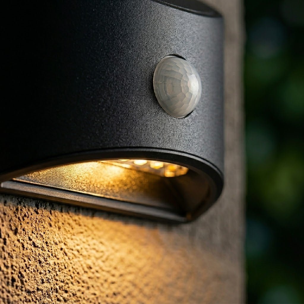 Solar Outdoor Wall Light with PIR Motion Sensor and IP65 Rating