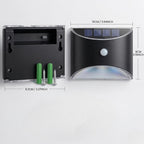 Solar Outdoor Wall Light with PIR Motion Sensor and IP65 Rating