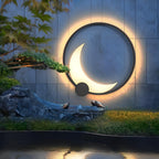 Crescent Moon Outdoor Wall Light, Stainless Steel, IP65