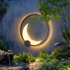 Crescent Moon Outdoor Wall Light, Stainless Steel, IP65