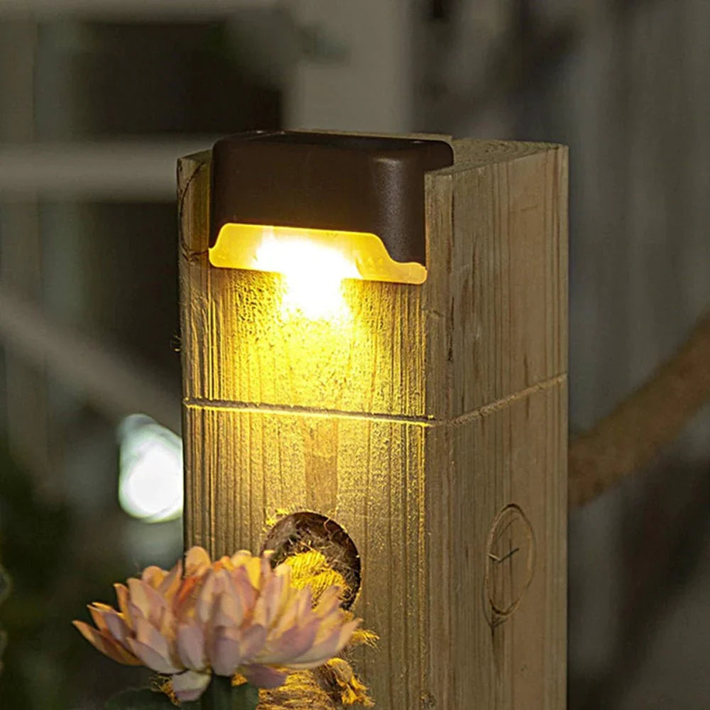 Solar Stair Lights with Dusk-to-Dawn Sensor, IP65 LED