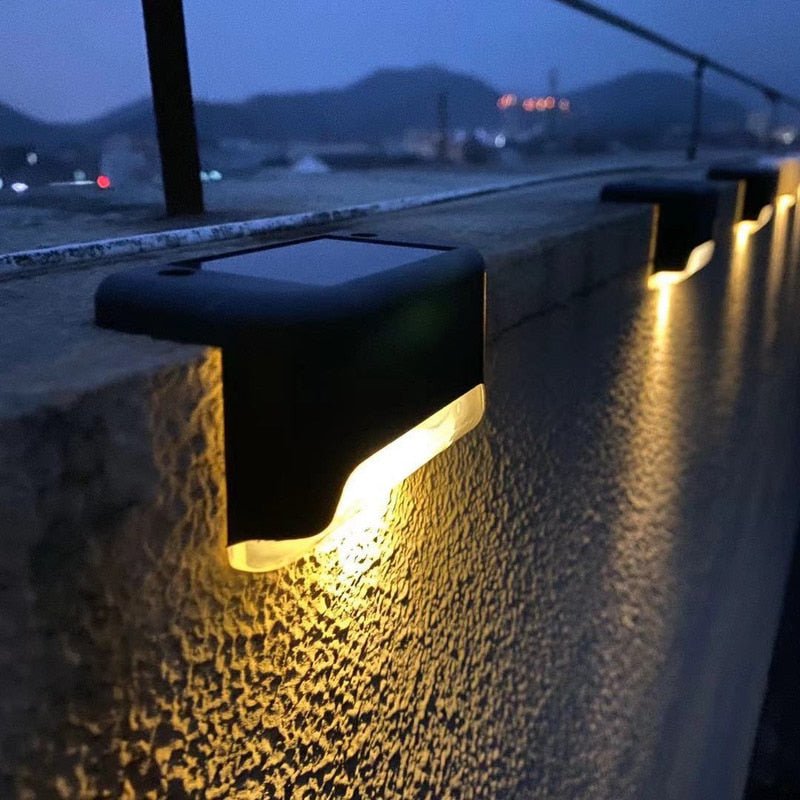 Solar Stair Lights with Dusk-to-Dawn Sensor, IP65 LED