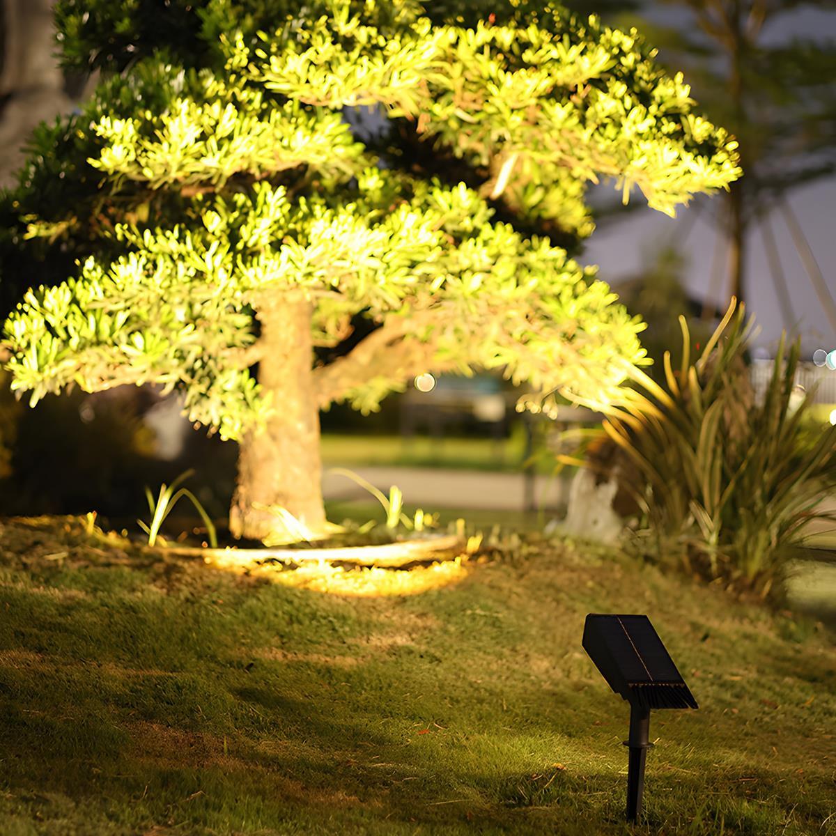 Solar Garden Spike Light with Adjustable Zoom Spotlight