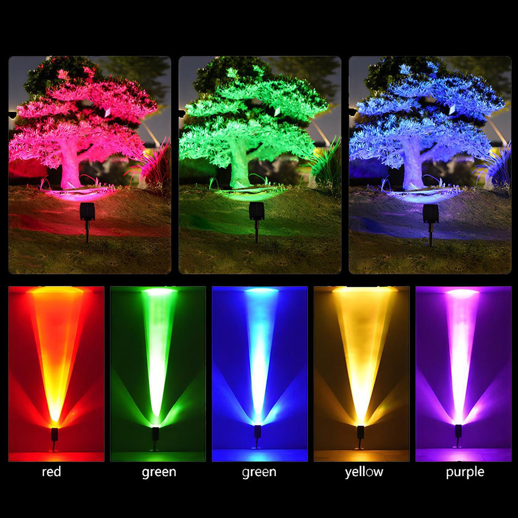 Solar Garden Spike Light with Adjustable Zoom Spotlight