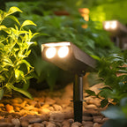 Solar Garden Spike Light with Adjustable Zoom Spotlight