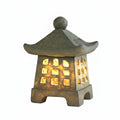 Solar Pagoda Garden Light with Integrated LED, Resin