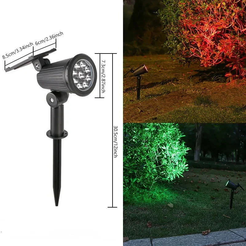 Solar Garden Spike Light with Rotating Head, IP55