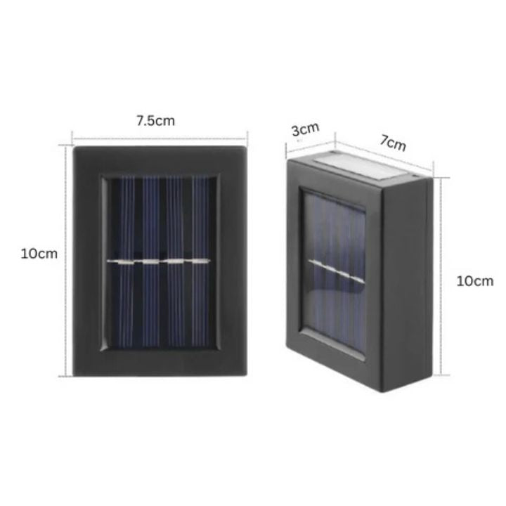 Solar Up Down Wall Lights, 2 Pack, IP65 Dusk to Dawn