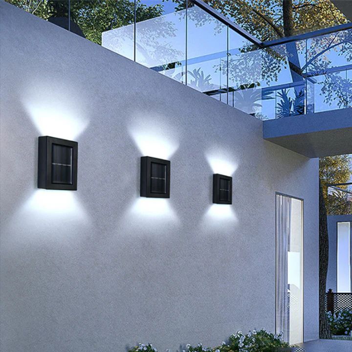 Solar Up Down Wall Lights, 2 Pack, IP65 Dusk to Dawn
