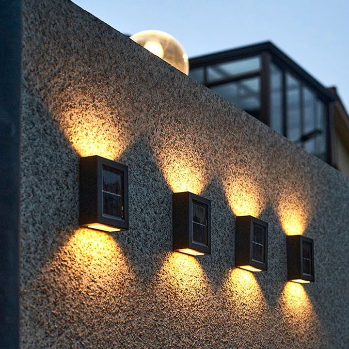 Solar Up Down Wall Lights, 2 Pack, IP65 Dusk to Dawn
