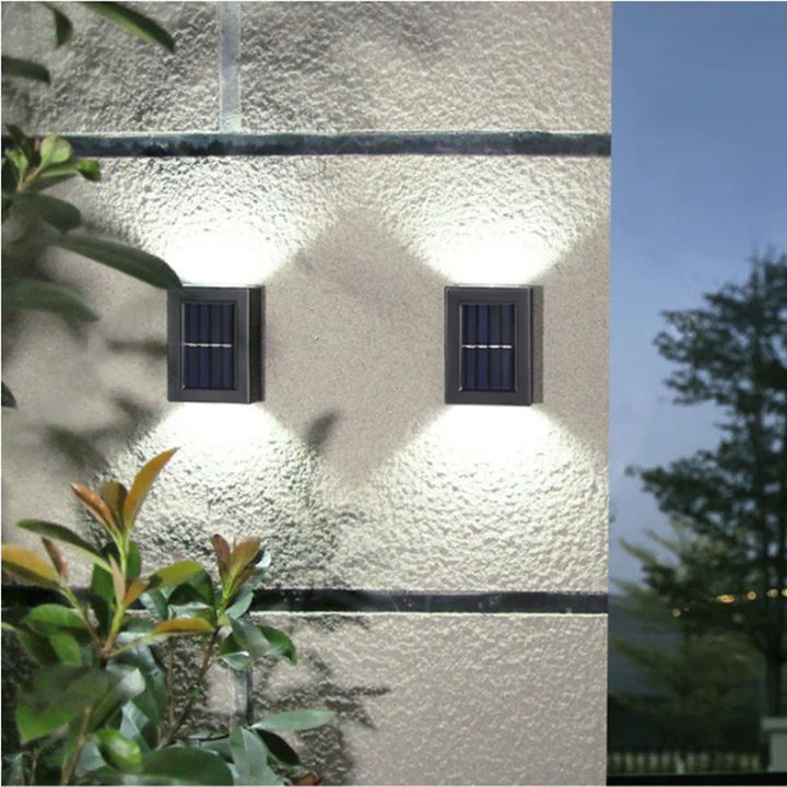 Solar Up Down Wall Lights, 2 Pack, IP65 Dusk to Dawn