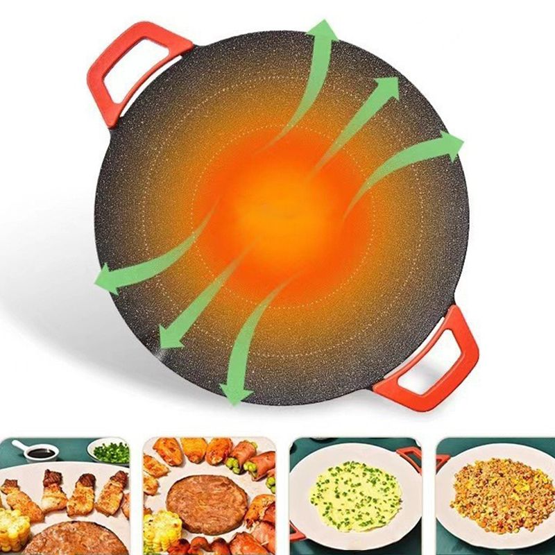 Smokeless Electric Grill Plate, 28 cm, 5 Heat Settings