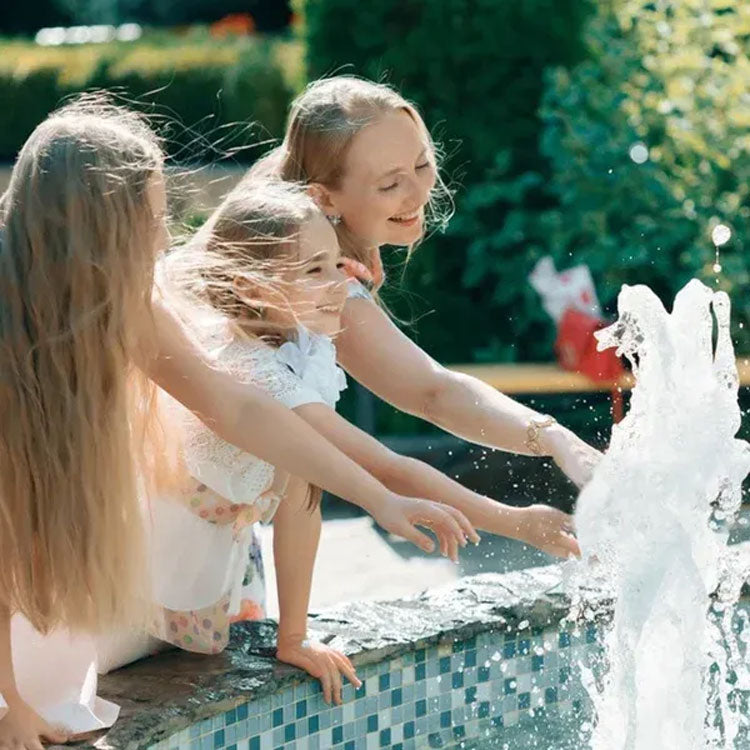 Pond Fountain Pump, Adjustable Flow, Three Spray Nozzles, 8W