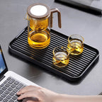 Borosilicate Glass Teapot with Wooden Handle and Infuser
