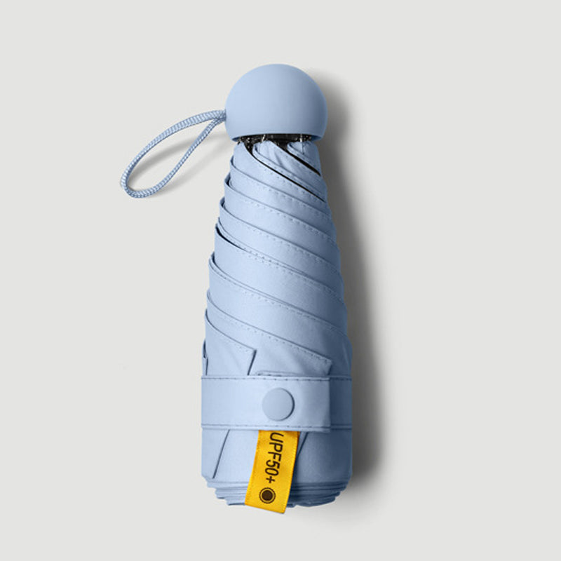 Compact Capsule Umbrella with UPF50+ UV Coating, Pocket Size