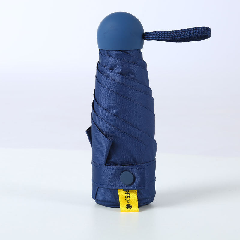 Compact Capsule Umbrella with UPF50+ UV Coating, Pocket Size