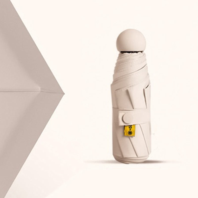 Compact Capsule Umbrella with UPF50+ UV Coating, Pocket Size