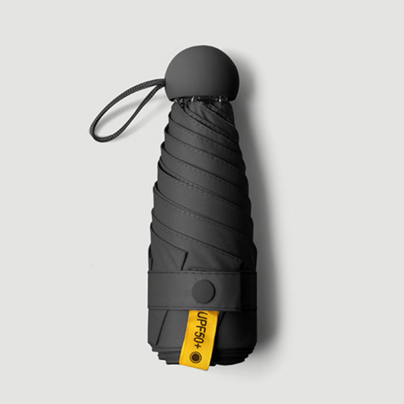 Compact Capsule Umbrella with UPF50+ UV Coating, Pocket Size