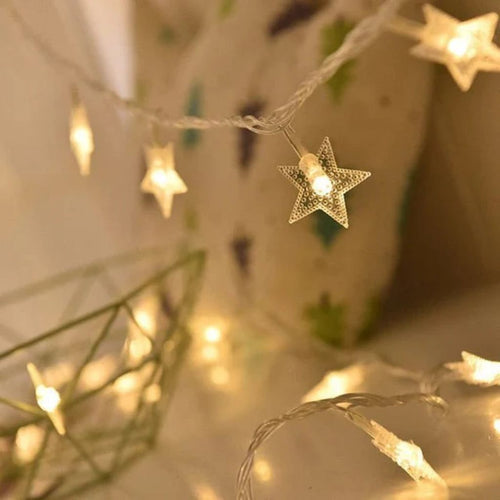 Battery Fairy Lights, Warm White LED Star String