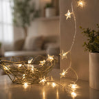 Battery Fairy Lights, Warm White LED Star String
