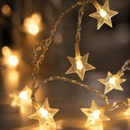 Battery Fairy Lights, Warm White LED Star String