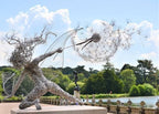 Handmade Metal Fairy Garden Sculpture, 70cm, with Ground Spike