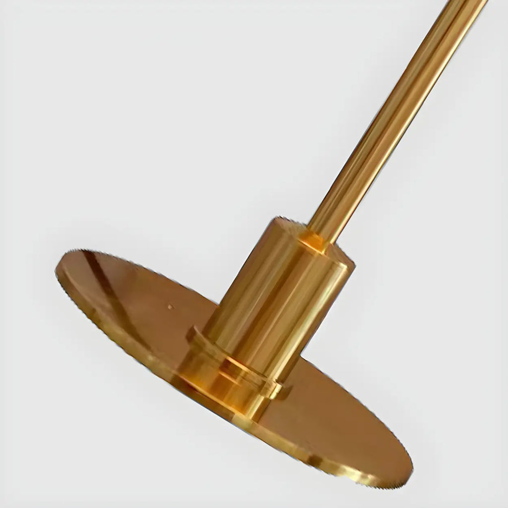 Tiered Amber Glass Table Lamp with Gold-Effect Metal Base