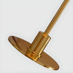 Tiered Amber Glass Table Lamp with Gold-Effect Metal Base