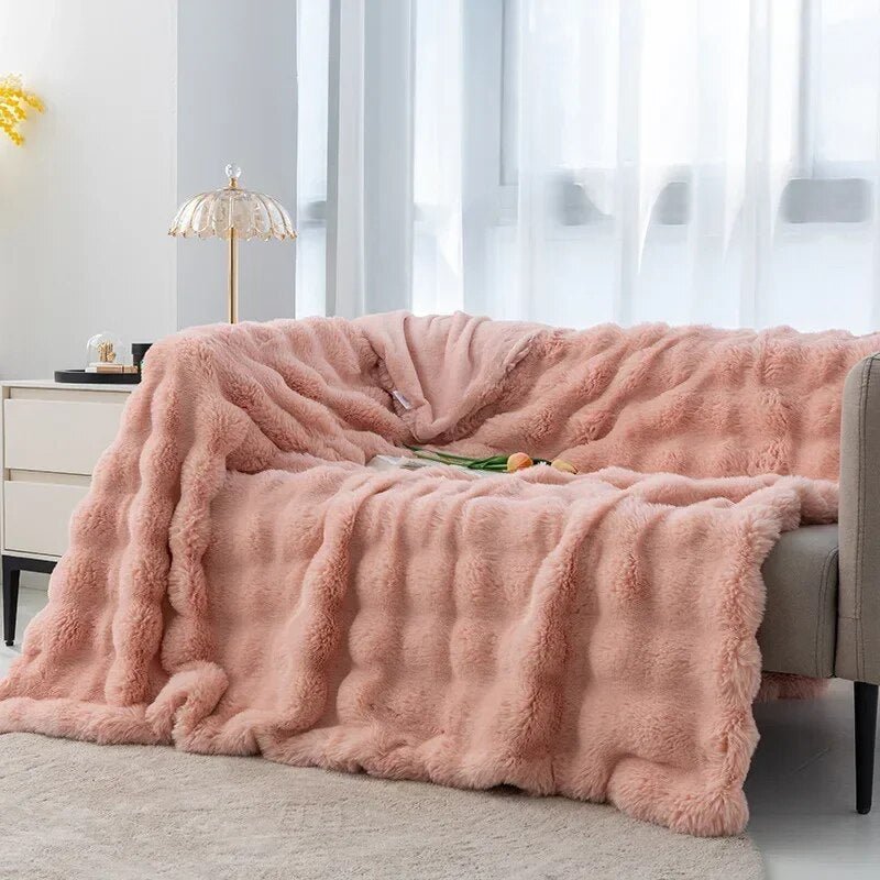 Soft Plush Fleece Blanket, Anti-Pilling, Three Sizes