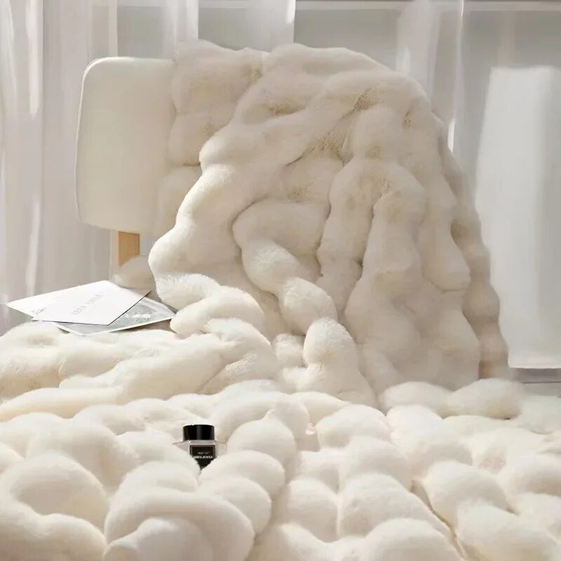 Soft Plush Fleece Blanket, Anti-Pilling, Three Sizes