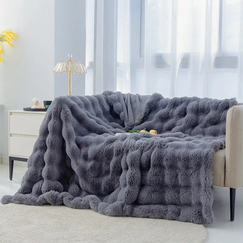 Soft Plush Fleece Blanket, Anti-Pilling, Three Sizes