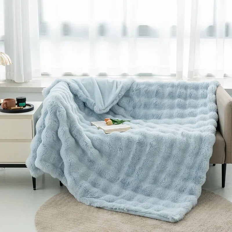 Soft Plush Fleece Blanket, Anti-Pilling, Three Sizes