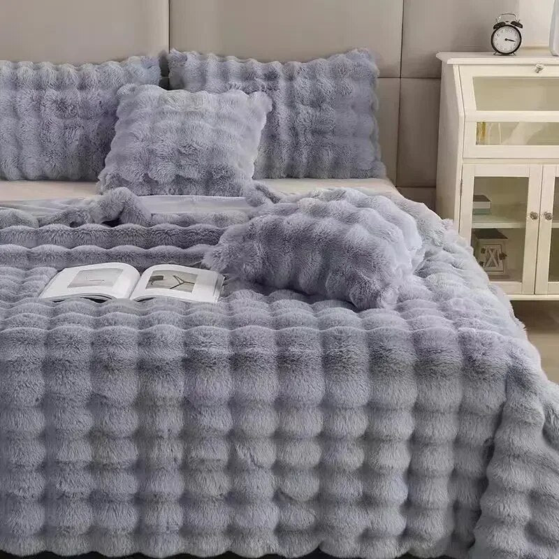 Soft Plush Fleece Blanket, Anti-Pilling, Three Sizes