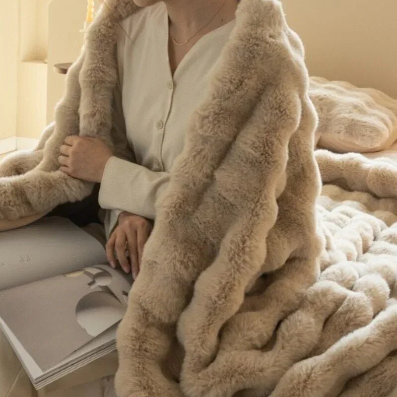 Soft Plush Fleece Blanket, Anti-Pilling, Three Sizes