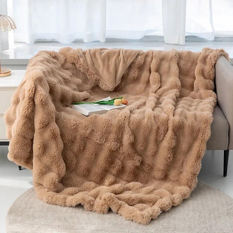 Soft Plush Fleece Blanket, Anti-Pilling, Three Sizes