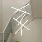 XXL LED Staircase Pendant Light, Aluminium and Acrylic, 300cm