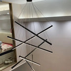 XXL LED Staircase Pendant Light, Aluminium and Acrylic, 300cm