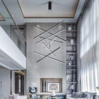 XXL LED Staircase Pendant Light, Aluminium and Acrylic, 300cm
