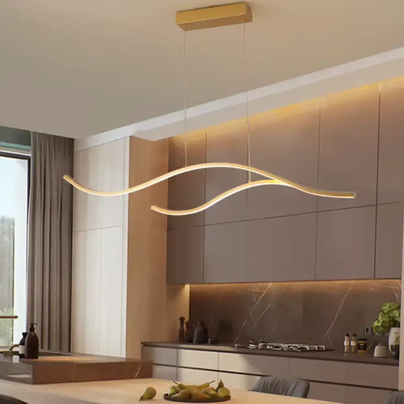 Wave Design LED Pendant Light in Aluminium and Acrylic, 3000K