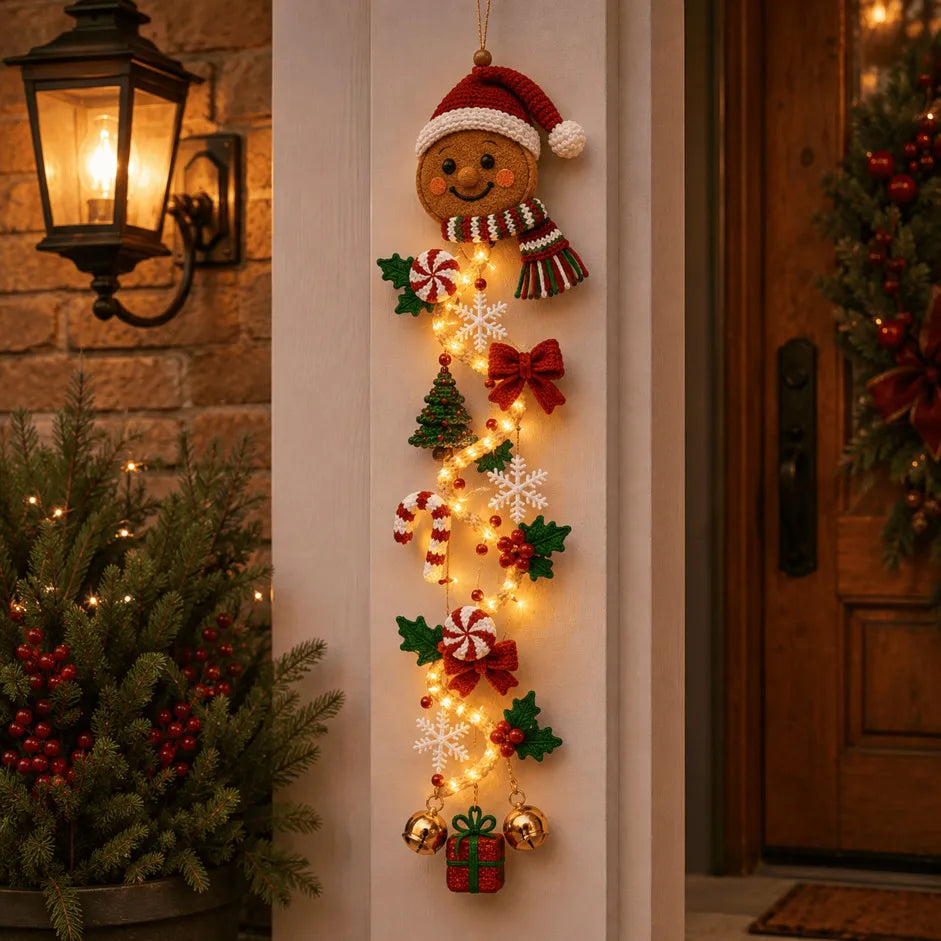 Light-Up Christmas Door Decoration, Six Motifs