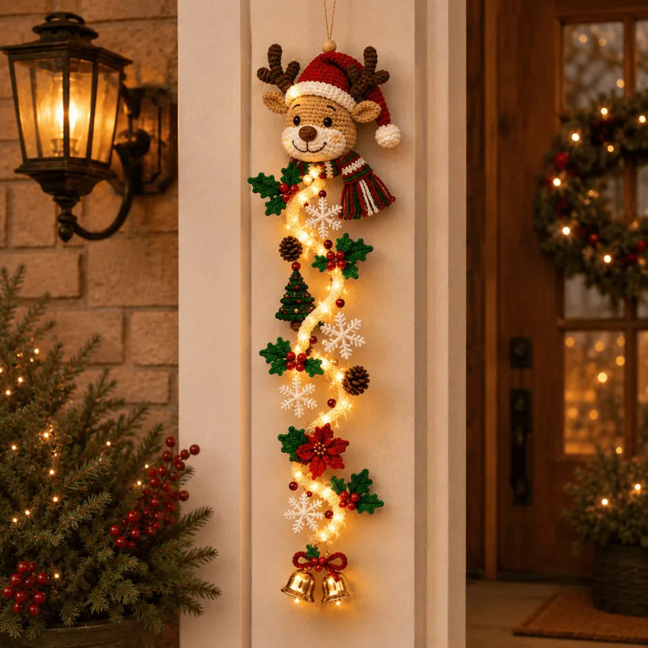 Light-Up Christmas Door Decoration, Six Motifs