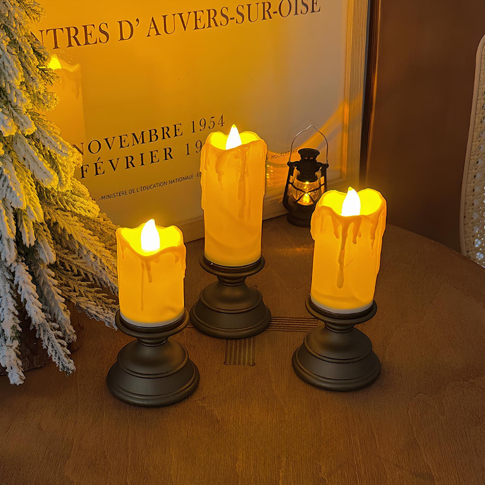 Flameless LED Candles with Realistic Flickering Flame, Multi-Packs