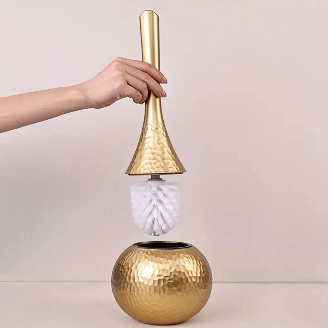Toilet Brush with Sphere-Base Holder, ABS, Four Finishes